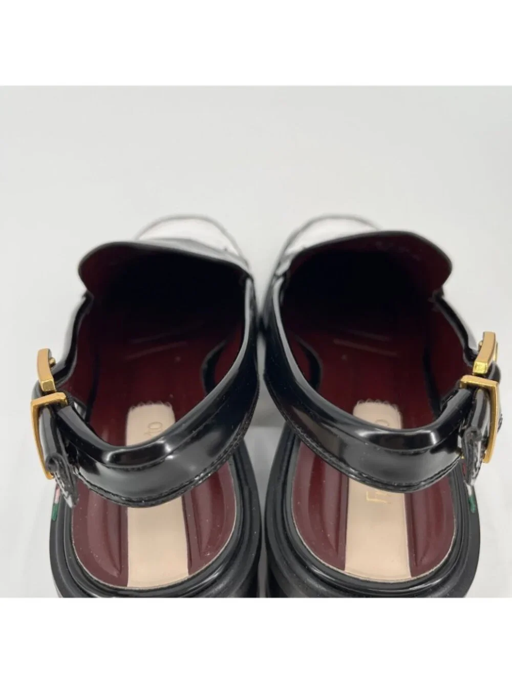 Franco Sarto Giada Slingback Loafers Black White Size 7M Square Toe Block Heel